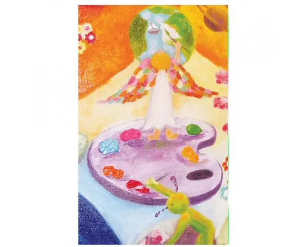 Carnetel de buzunar ingerul culorilor si ajutoarele lui, 5 x 8 cm, 100 foi veline