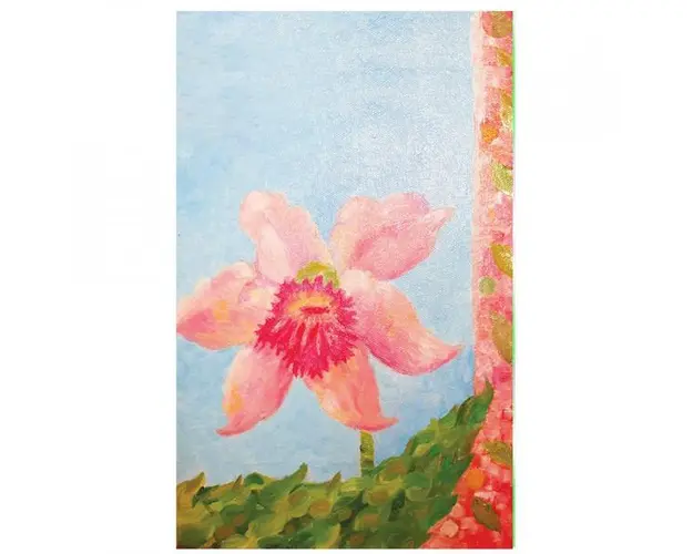 Carnetel de buzunar Orhidee roz 5 x 8 cm, 100 foi veline