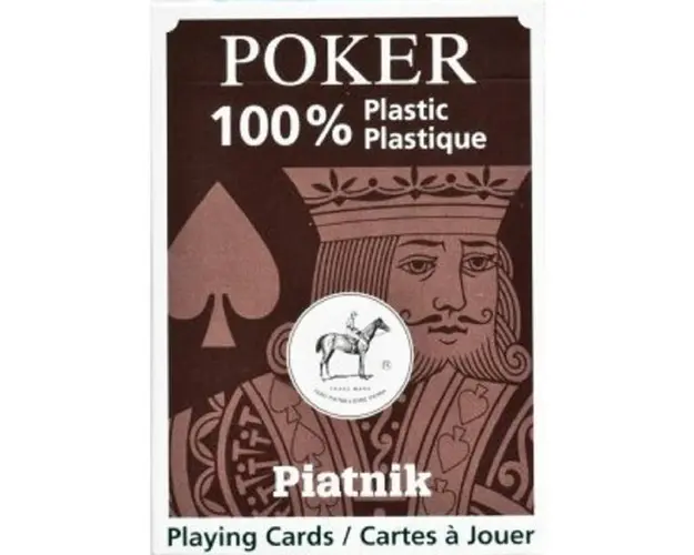 Carti de joc piatnik - Poker 100% plastic black