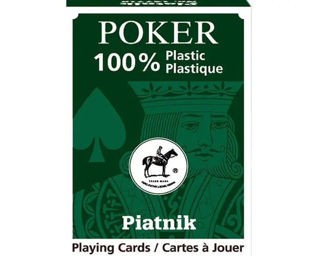 Carti de joc piatnik - Poker 100% plastic green 