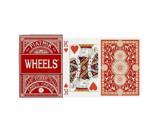 Carti de joc piatnik - Wheels poker red 