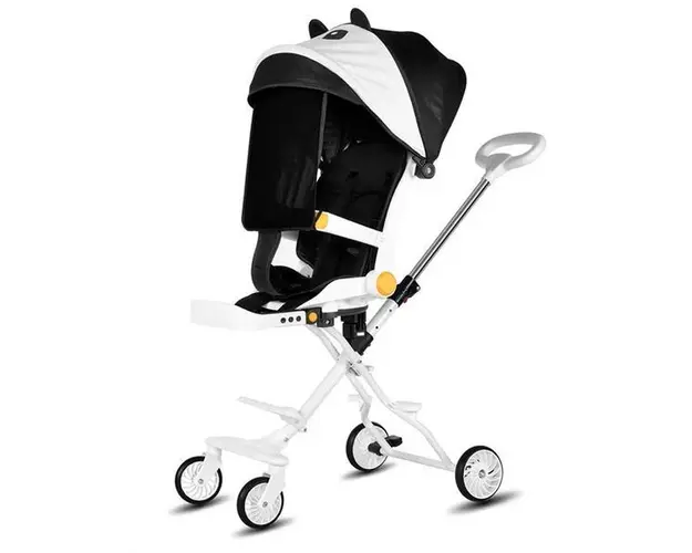 Carucior cu scaun rotativ, Alb, Sport, Pentru copii intre 6 si 36 luni, Pliabil