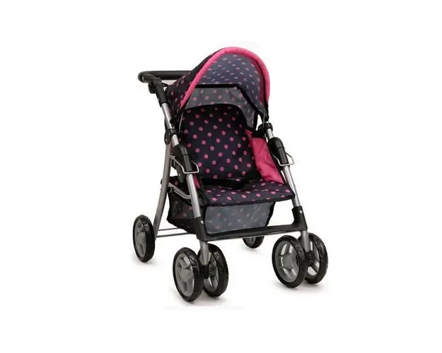 Carucior pentru papusi Pinky Dots