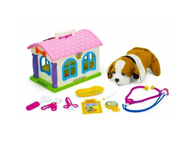 Catelus cu cusca si accesorii, 7Toys