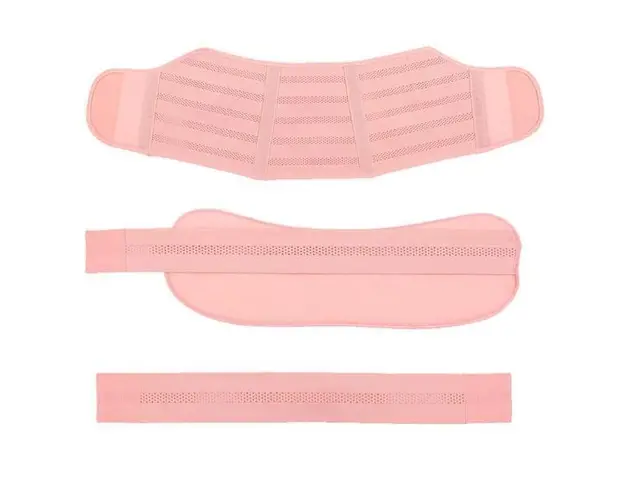 Centura elastica de sustinere sarcina, pentru gravide, reglabila, formata din 3 piese - Roz, Xl