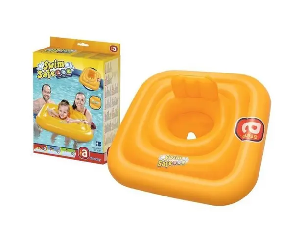 Colac gonflabil pentru inot bebelusi, Bestway 32050, 76 x 76 cm, galben
