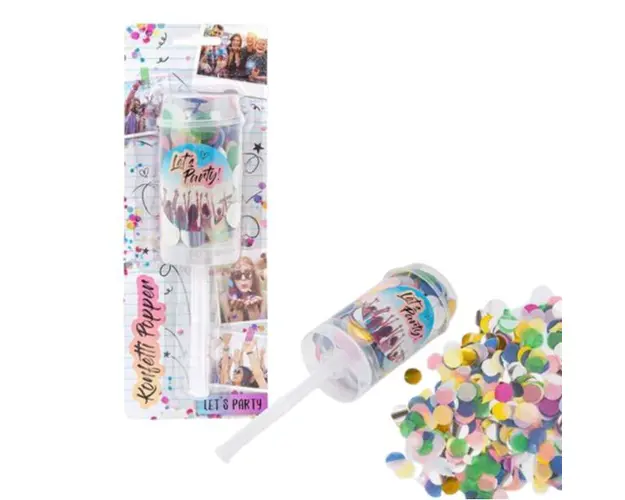Confetti color, Mini Tub cu presiune 17.8 cm, 12g, 7Toys