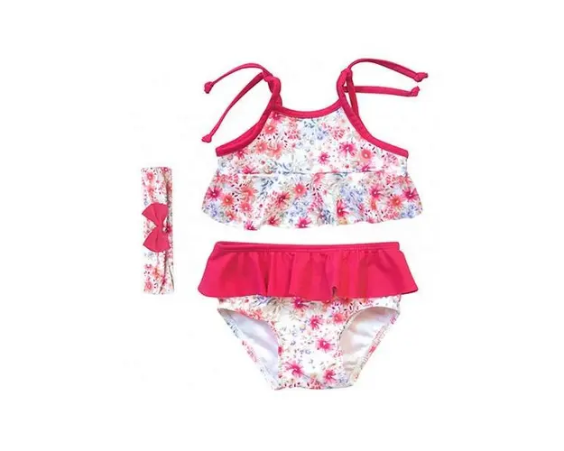 Costum de baie Fuchsia fetite 2 ani 