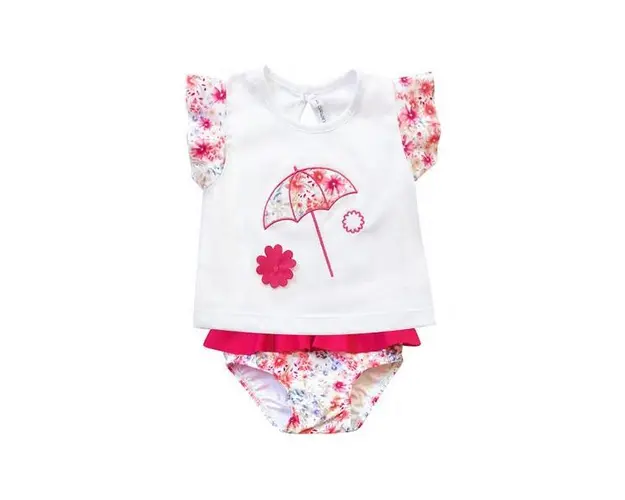 Costum de baie Pink Umbrella fetite 2 ani