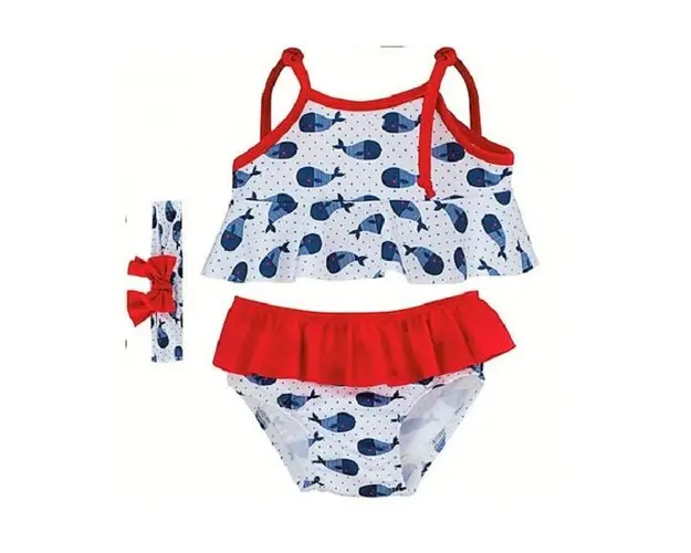 Costum de baie Whale fetite 2 ani