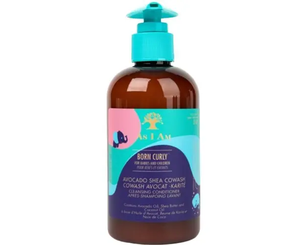 Balsam pentru bebelusi si copii Cowash pentru par cret - As I Am, 240 ml