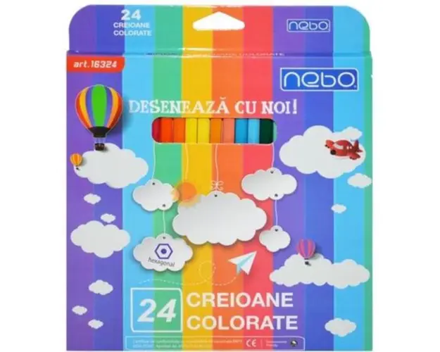 Creioane colorate 24 culori, 7Toys