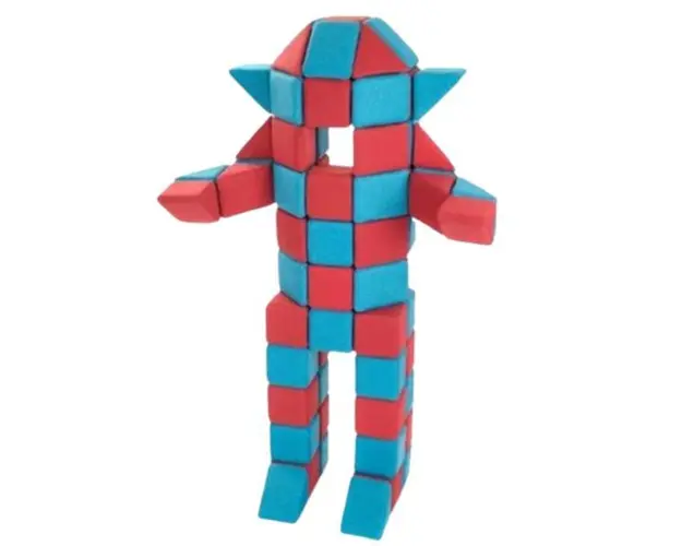 Cuburi Magnetice JollyHeap Creative - 100 blocuri 4 forme