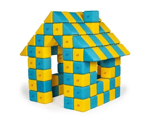Cuburi Magnetice JollyHeap Joy - 150 blocuri 2 forme