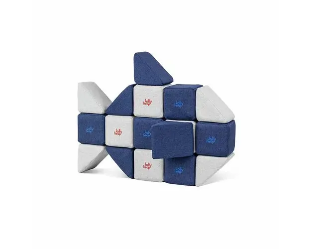 Cuburi Magnetice JollyHeap Mini - 24 blocuri 2 forme 