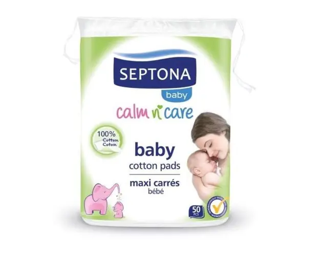 Dischete din Bumbac pentru Copii - Septona Baby Calm'n'Care, 50 buc