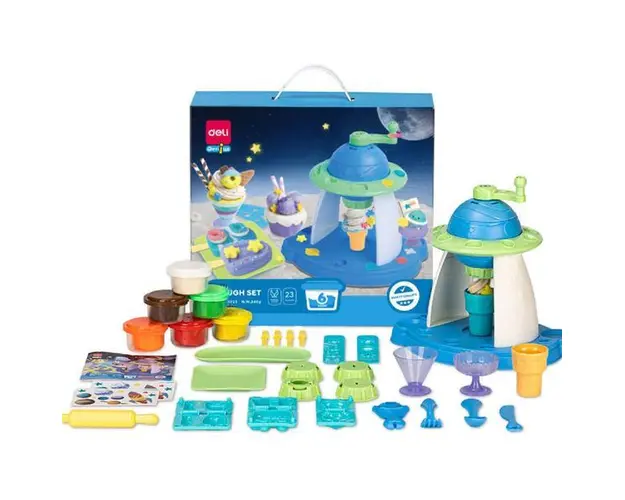 Dough Set: Fabrica de dulciuri. Set creativ plastilina + 23 accesorii