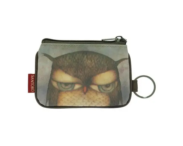Eclectic portofel breloc Grumpy Owl