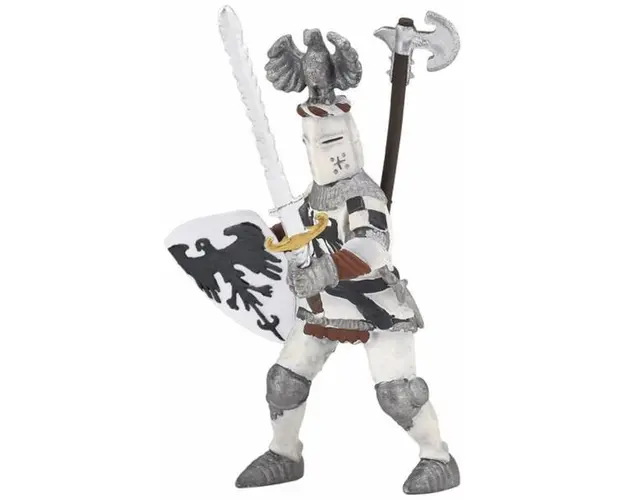 Figurina Papo-Cavaler cu pene alb