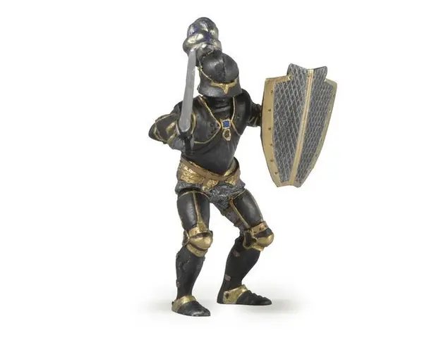 Figurina Papo-Cavaler in armura neagra