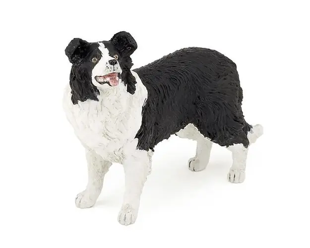 Figurina Papo Collie alb cu negru