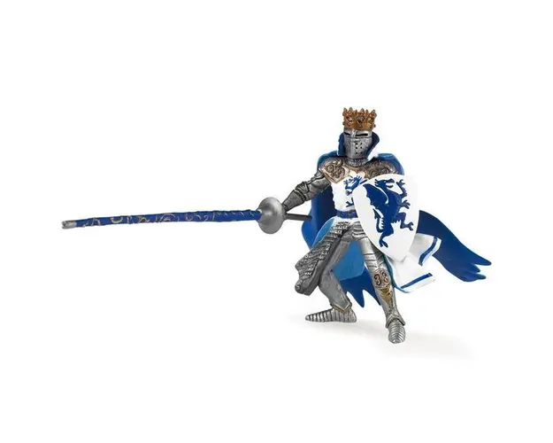 Figurina Papo-Rege cu blazon dragon albastru