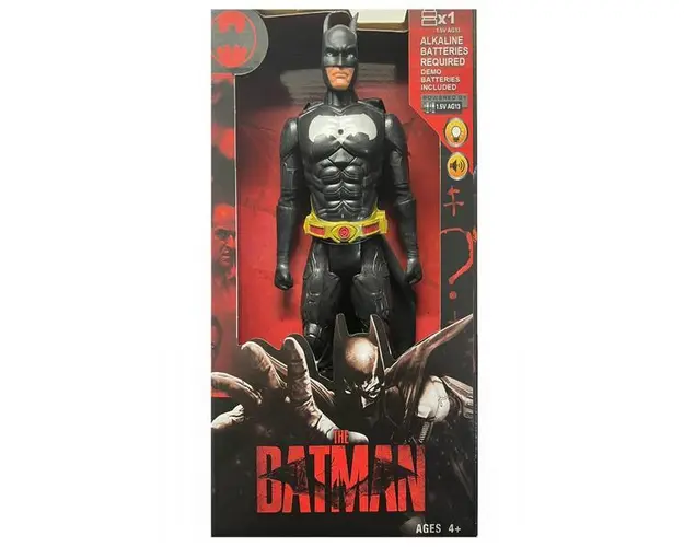 Figurina The Batman Movie cu efecte sonore si luminoase, 30 cm, Batman