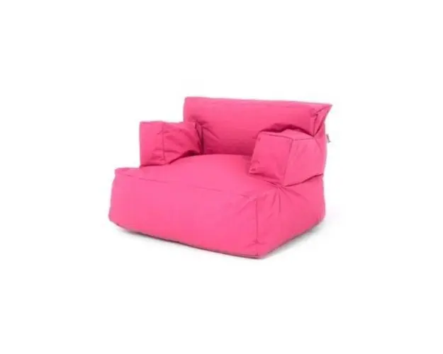 Fotoliu Big Bean Bag, textil umplut cu perle polistiren, roz, 80 x 80 x 70 cm