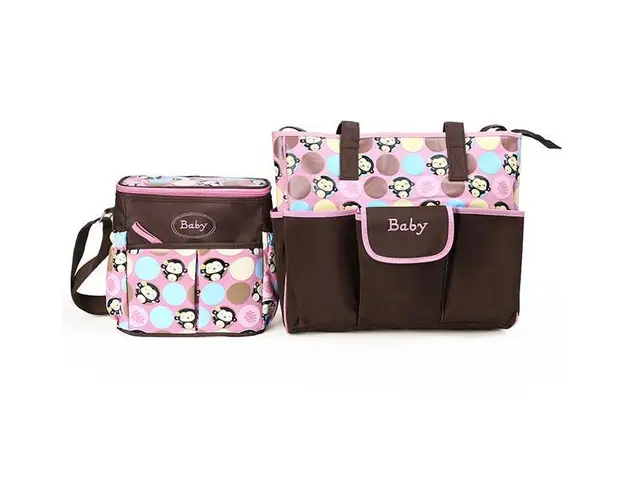 Geanta pentru mamici Mama Bag Monkey Roz - Bebeking