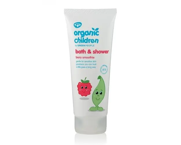 Gel de Dus si Spuma de Baie cu Fructe de Padure pentru Copii Green People, 200 ml