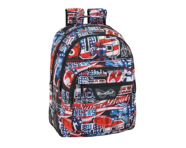 Ghiozdan dublu BlackFit8 Superbowl,32x15x42 cm