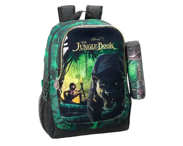 Ghiozdan mare si penar JUNGLE BOOK 32x44x16