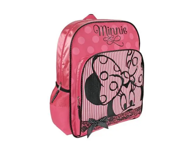 Ghiozdan pentru scoala Minnie Mouse dantela