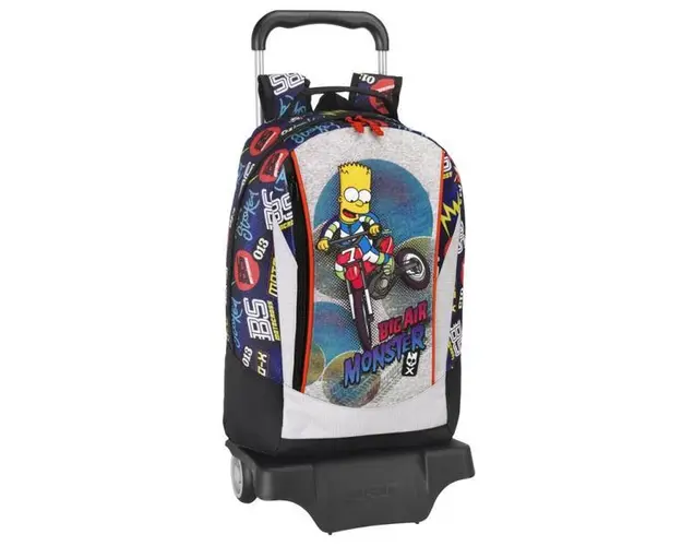 Ghiozdan The Simpsons cu troler 44 cm