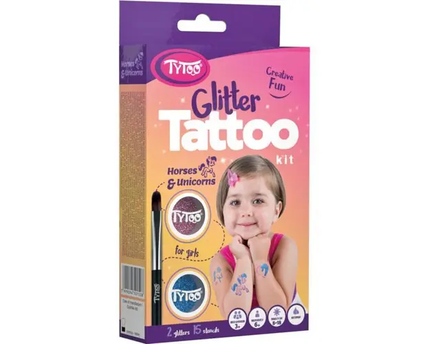 Glitter tattoo kit cai si unicorni