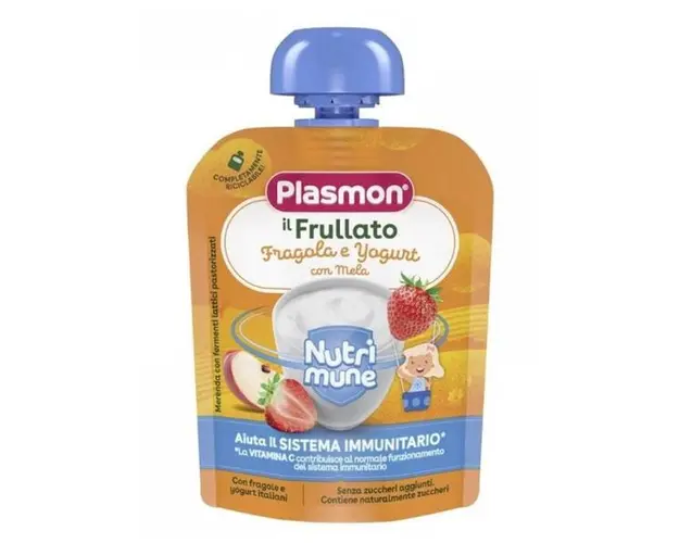 Gustare Nutrimune Capsuni, Mere si Iaurt - Plasmon, 6 luni+, 85 g
