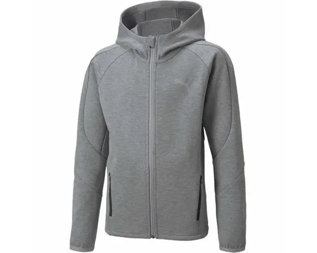 Hanorac copii Puma Evostripe Full-zip Hoodie Dk B 84698903, 128, Gri