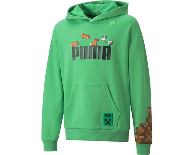 Hanorac copii Puma x Minecraft 53343687, 104, Verde