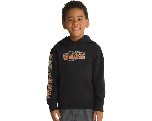 Hanorac copii Vans Digi Flames Po VN000GFVBLK, 128, Negru