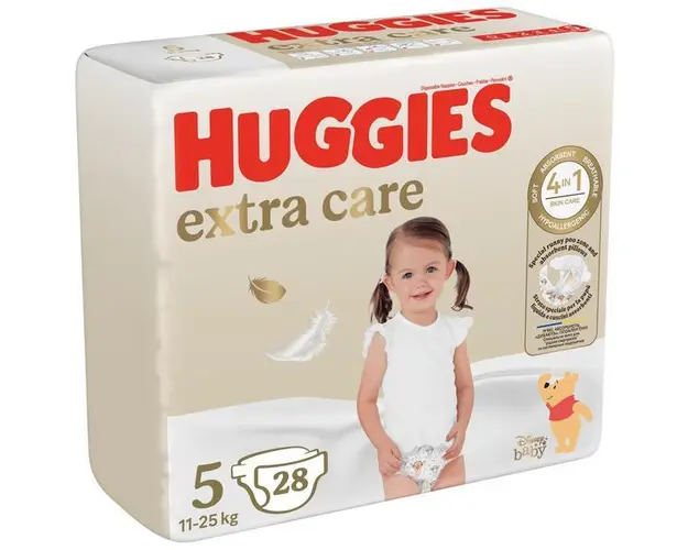 Huggies scutece Extra Care Jumbo 5, 11-25 kg, 28 buc.