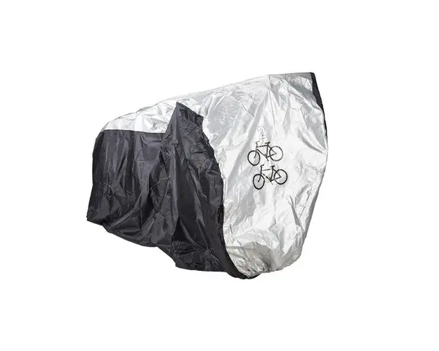 Husa protectie impermeabila, 2 biciclete, Negru/Argintiu