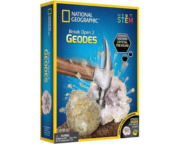 Invata sa spargi o geoda. Kit educativ STEM