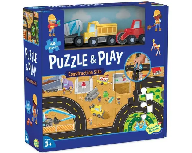 Joc 2 in 1 Puzzle and Play - Construction site