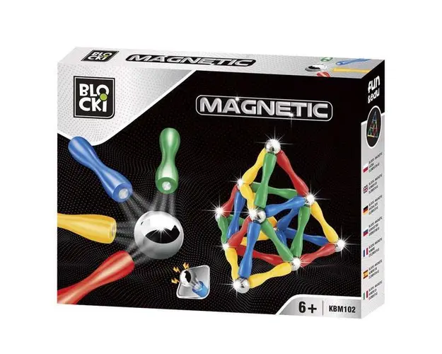 Joc constructii magnetice 63 piese, 7Toys