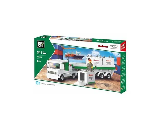 Joc constructii, Tir+containere, 343 piese, 7toys