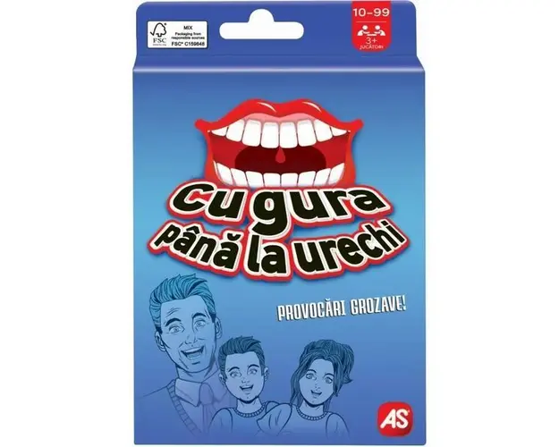 Joc de carti. Cu gura pana la urechi