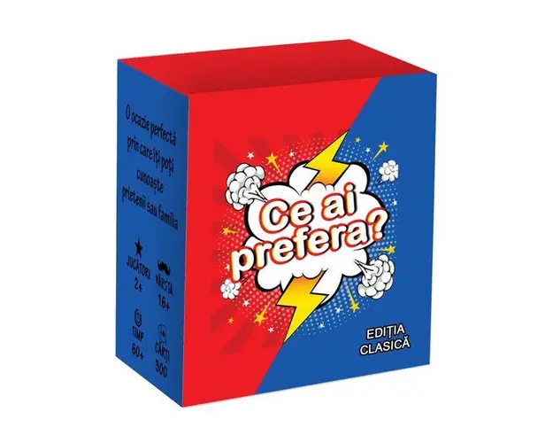 Joc de carti pentru petreceri - Ce ai prefera? Editia clasica, limba romana, 300 intrebari, pentru 2-20 jucatori