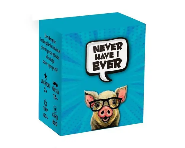 Joc de carti pentru petreceri - Never Have I Ever, 600 intrebari, limba romana, pentru 2-20 jucatori