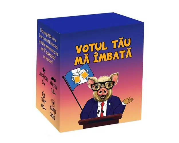 Joc de carti pentru petreceri - Votul tau ma imbata, limba romana, 300 intrebari, pentru 3-20 jucatori