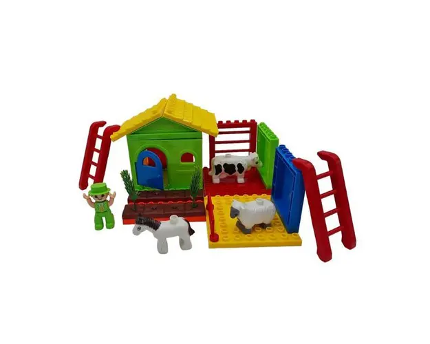 Joc de construit - Ferma, 26 piese, 7Toys
